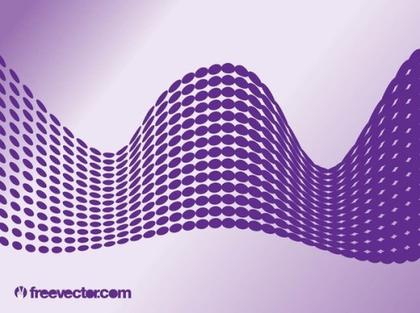Halftone Wave Free Vector