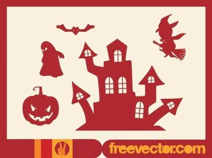 Halloween Silhouettes Free Vector