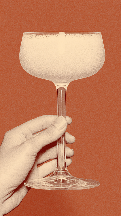 Hand Holding Champagne Glass