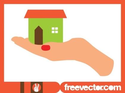 Hand Holding House Free Vector