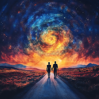 Hand-in-Hand Journey Through the Cosmos
