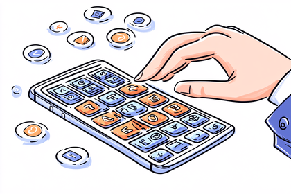 Hand Using Calculator