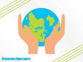Hands Holding Earth Free Vector