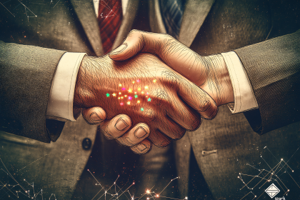 Handshake Deal With Sparkle Stars