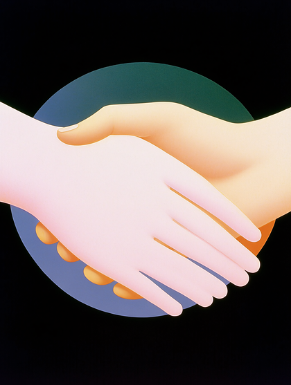 Handshake In Circle