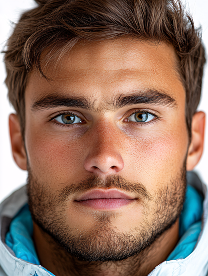 Handsome Man Face Close-Up