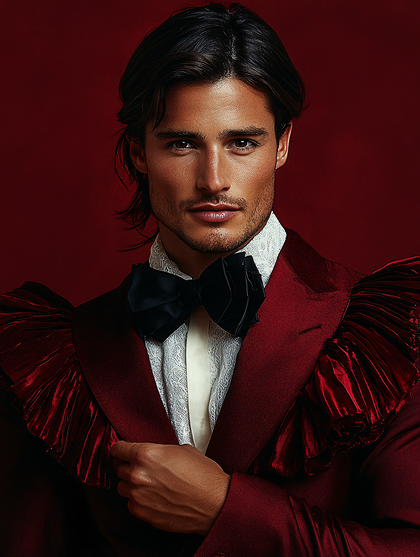 Handsome Man In Red Suit