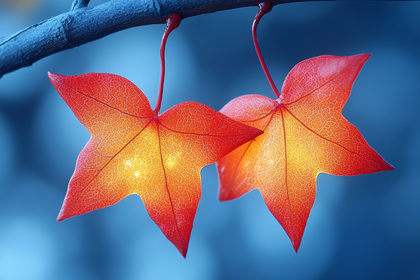 Hanging Maple Leaves