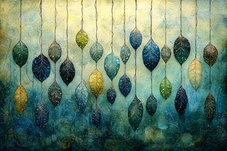 Hanging Painted Leaves