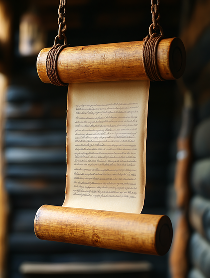 Hanging Wooden Scroll