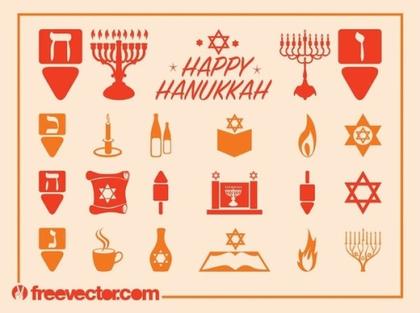 Hanukkah Set Free Vector