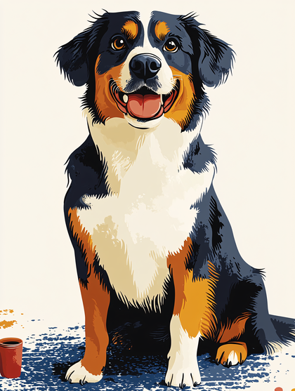 Happy Bernese Mountain Dog