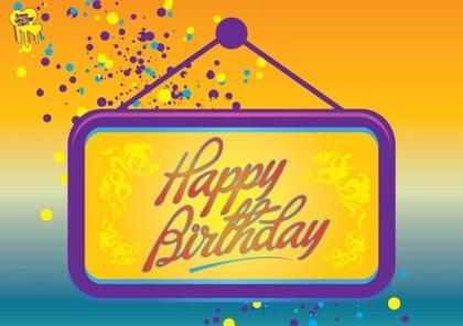 Happy Birthday Card Free Vector