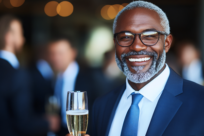 Happy Businessman Celebrating Success