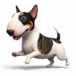cartoon bull terrier