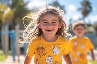 Happy Children at the Playground