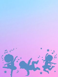 children dancing silhouettes