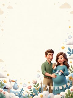 expecting couple illustration