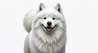happy samoyed dog
