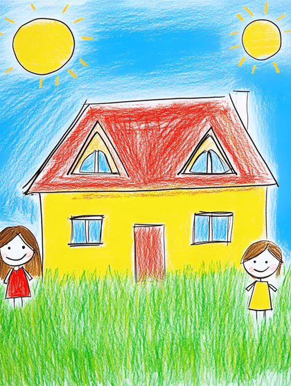 Happy House Drawing