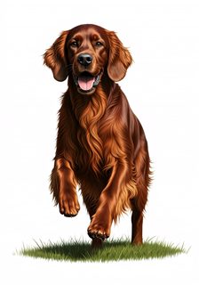 happy irish setter