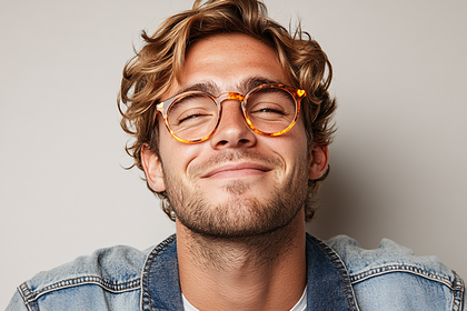 Happy Man with Glasses