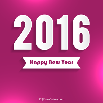 Happy New Year 2016 Vector Free