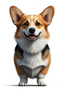 happy corgi portrait