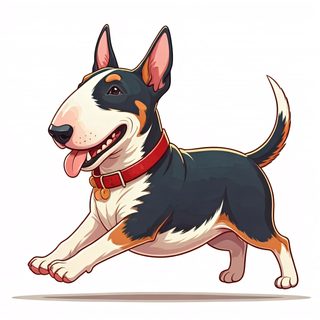 running bull terrier