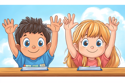 Happy School Children