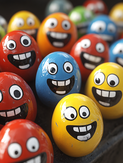 Happy Smiley Painted Stones
