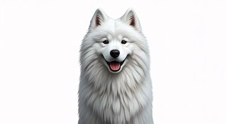 happy samoyed dog