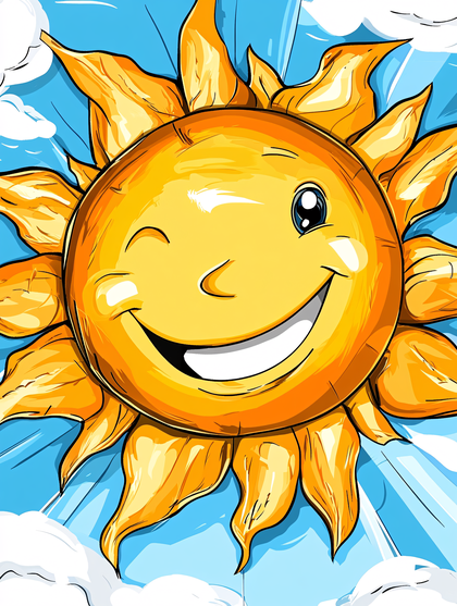Happy Winking Sun