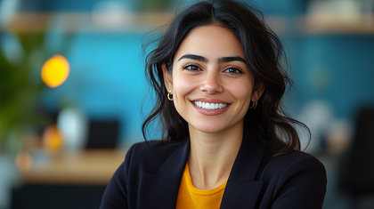Happy Woman In Office
