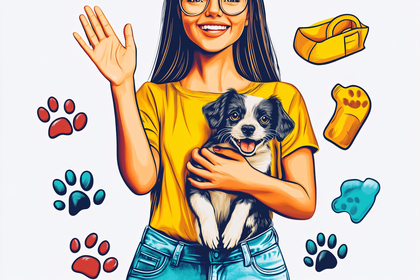 Happy Woman with Dog
