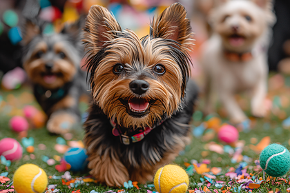 Happy Yorkie Portrait