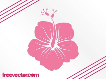 Hawaiian Flower Silhouette Free Vector