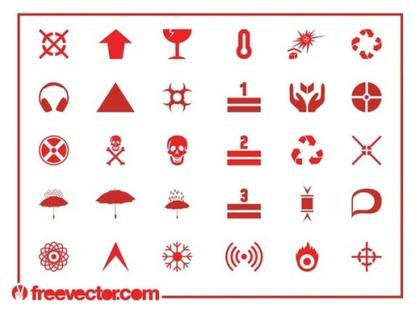 Hazard Symbols and Icons Free Vector