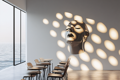 Head Sculpture With Sunlight