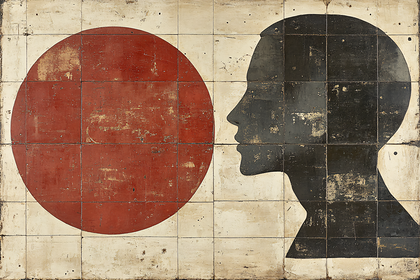 Head Silhouette and Red Circle