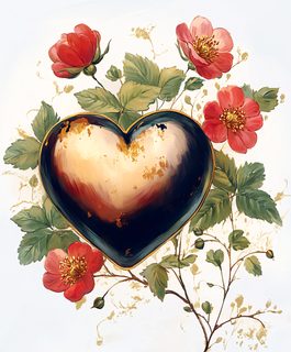 Heart and Floral Arrangement
