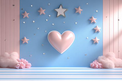 Heart And Starry Scene