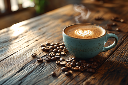 Heart Latte Art Coffee Cup