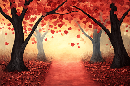 Heart Leaf Tree Path