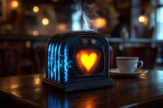 Heart-Shaped Heater in a Cozy Setting