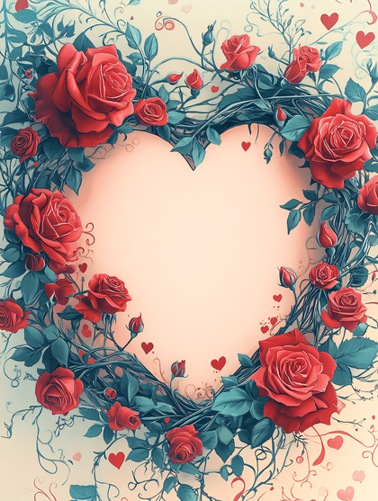 Heart-Shaped Rose Wreath