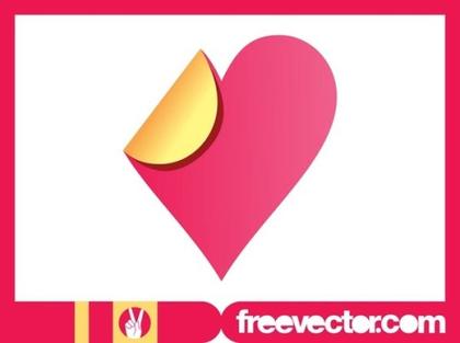 Heart Sticker Free Vector