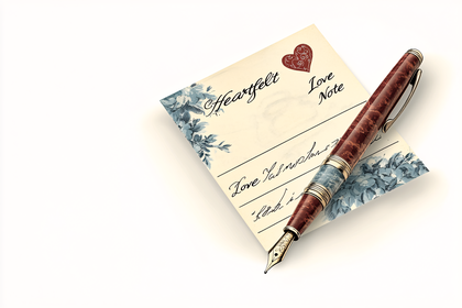 Heartfelt Love Note with Vintage Pen