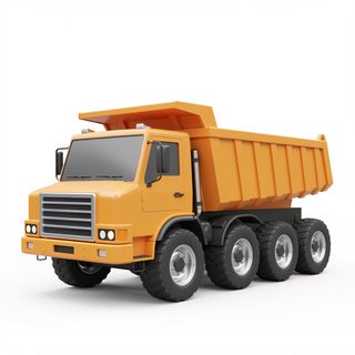 yellow mining truck