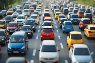 Heavy Traffic on Highway